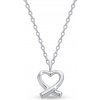 Biju Strieborná retiazka s príveskom srdca 2412