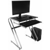 Tempo Kondela PC stôl, čierna+strieborná, JOFRY