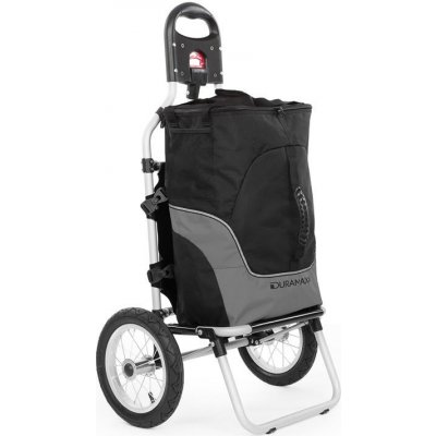 DURAMAXX Carry Grey, cyklovozík, vozík za bicykel, ručný vozík, max. nosnosť 20 kg, čierno-sivý (BCT1-Carry Grey)