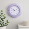 Nástenné hodiny Fialové Kvetinové 23 CM do Kuchyne Obývačky Dekoratívne