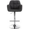 Barová stolička Natoma látka chróm, čierna