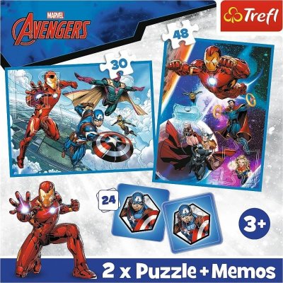 Trefl Puzzle Avengers: Hrdinovia v akcii / 30 +48 dielikov + pexeso