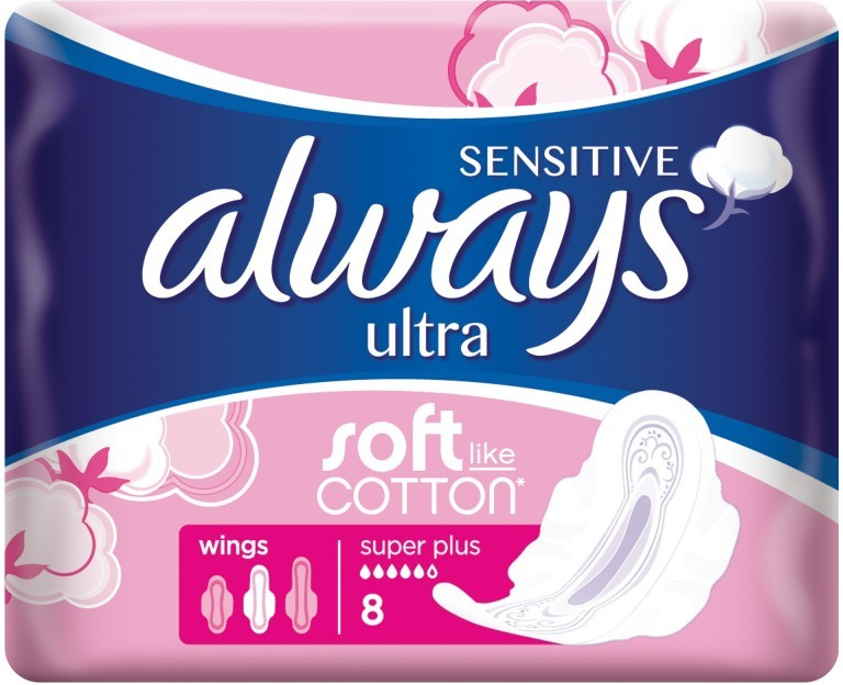 Always Ultra Sensitive Long hygienické vložky s krídelkami 8 ks od 1,79 € -  Heureka.sk