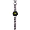 Hello Kitty - silikónový remienok s motívom hlavičiek a prúžkov pre Samsung Watch 4 / 5, Huawei Watch GT 3 (42 mm) / GT 3 Pro (43 mm) – čierny