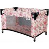 LEAN Toys 7702 Detská postieľka Alice 52,5 x 30,5 cm, ružová s kvetinami