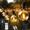 LUMILED Solárne rozprávkové svetlá pre exteriér 10,55M G40 20x LED + 2 náhradné žiarovky, 8 prevádzkových režimov, s diaľkovým ovládaním, solárny panel s batériou 1200mAh, teplá biela 2700K IP44 solár