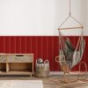 Zamatový čalúnený panel - Obdĺžnik - 100x20cm Farba: Červená
