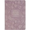 Christian Art Gifts Classic Journal Strength and Dignity Prov. 31:25 Bible Verse, Inspirational Scripture Notebook, Ribbon Marker, Mauve Vegan Leather (Diár)