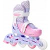 Raven Loret LILA/PINK detské inline korčule - svietiace kolieska LED - EU 34-37