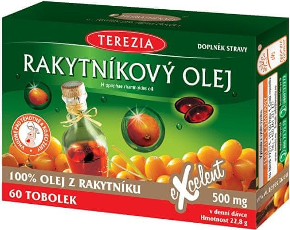 Terezia Company Rakytníkový olej excelent 500 mg 60 kapsúl