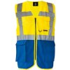 Korntex Berlin Multifunkčná reflexná vesta na zips KX802 Signal Yellow S