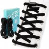 Elastické šnúrky do topánok s kovovou sponou, Laces, čierne