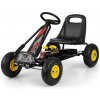 Go-kart Milly Mally dětská šlapací motokára Thor černá