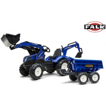 FALK FALK Šliapací traktor 3090W New Holland T8 s nakladačom rypadlom a maxi vlečkou 3090W