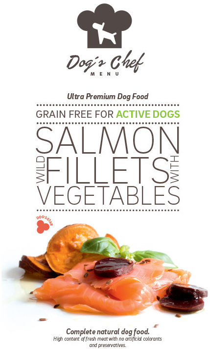 Dog’s chef Wild Salmon fillets with Vegetables Active Dogs 3 x 12 kg