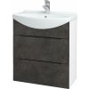 Dreja Umývadlová skrinka TAKE IT SZZ2 65 - N01 Biela lesk / Úchytka T07 / D16 Tmavý betón