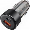 Acefast – Car Charger (B12) autonabíjačka dual-port USB / USB-C 60W rýchle nabíjanie – čierna