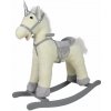 INFANTASTIC Hojdací jednorožec - strieborný, 74 x 30 x 76 cm