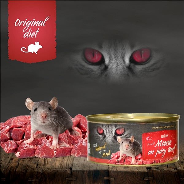 Topstein Pet Foods Farm Fresh Cat Whole Mouse on juicy Beef 100 g