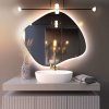 Baltica Design Tiny Borderbright Stain III zrkadlo 50x36 cm s osvetlením zlatá 5904107902142