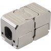 Spojka Solarix SXSPJ-6A-STP-BK-SA STP Cat6a Spojovací box zářezový