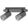 Rabalux 5070 prisadené stropné bodové svietidlo Zircon 2x5W | GU10 - čierna, strieborná