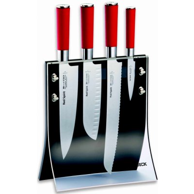 Súprava nožov, 4 ks, s magnetický stojan na nože RED SPIRIT, F.Dick