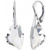 Silvego Stříbrné náušnice Srdce Devoted 2 U 17mm čiré Swarovski® Crystals LSW6261E17C