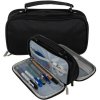 Dvojité puzdro na perá a ceruzky - peračník, Pen Case, čierny