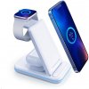Púzdro 3mk nabíjecí stojánek Hyper Charger 15W, 3v1, biele