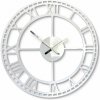 Nástenné hodiny Vintage Retro, kovové, FLEXz21 biele, 50cm