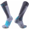 AKCIA : Dámske lyžiarske merino termoponožky UYN SKI COMFORT FIT Grey/Turquoise 7-8 (41-42)