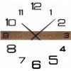 Drevené nástenné hodiny minimalistický dizajn čiernej ručičky 105 cm