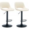 Sada 2 barových stoličiek Camden z umelej kože, krémová