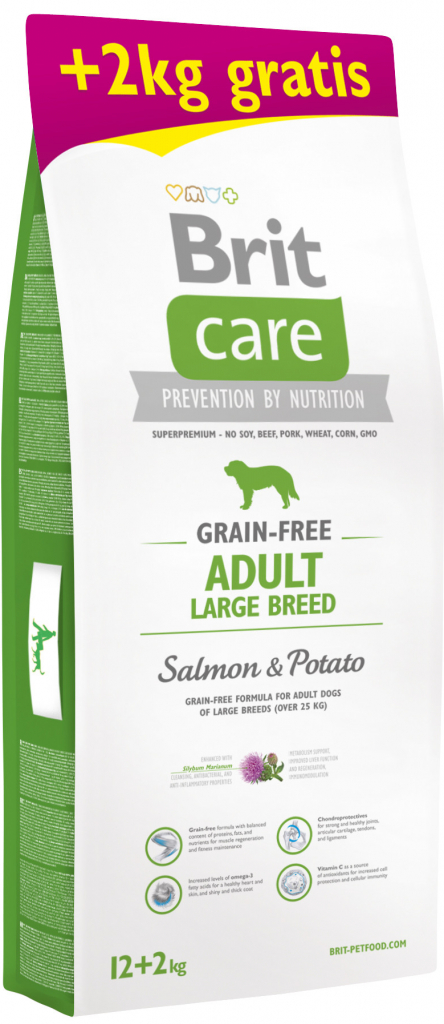 Brit Care Grain-free Adult Large Breed Salmon & Potato 2 x 12 kg