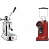 La Pavoni Stradivari Lusso + Eureka Helios 75, ferrari red