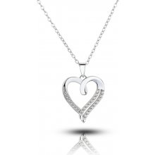Olivie Strieborný náhrdelník srdce 7102