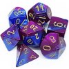 Set 7 RPG kostek modré/fialové