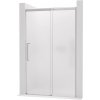 CERANO - Sprchové posuvné dvere Lantono - pravá - 8 mm - Soft-Close - chróm, mliečne sklo - 150x195 cm