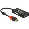 Delock Adaptér Displayport 1.2 samec > VGA / HDMI / DVI samice 4K pasivní černý