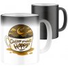 Magický keramický hrnček s potlačou Coffee makes me happy