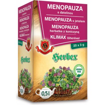 HERBEX MENOPAUZA s ďatelinou bylinná zmes wellness tea 20 x 3 g