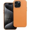 Puzdro Leather Magsafe iPhone 15 Pro Max - oranžové