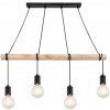 Rabalux 3980 závesné stropné svietidlo Pablo 4x40W | E27 - čierna, drevo