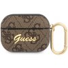 Guess GUAP4GSMW obal na AirPods Pro hnedý 4G Script Metal Collection (GUAP4GSMW)