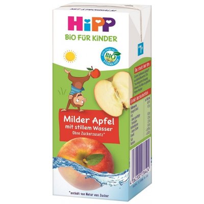 HiPP BIO nápoj Jemné jablko s neperlivou pramenitou vodou od 1 roka 200 ml