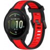 Remienok Sport Wristband čierno-červený pre Garmin Forerunner 165 20mm