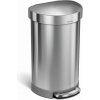 Odpadkový kôš voľne stojací Simplehuman Pedal bin 45 l kartáčovaná nerez oceľ mat SHCW2030