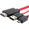 Adaptér MHL - Micro Usb (prevodník MicroUSB-USB-HDMI)