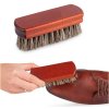 Drevená kefa na čistenie topánok s konským vlasom Brush, 12 cm, bledý vlas